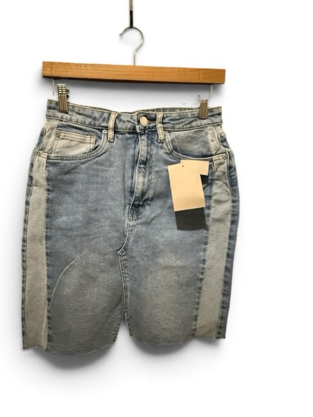 ladies denim skirt blue jeans in cotton size 9/10